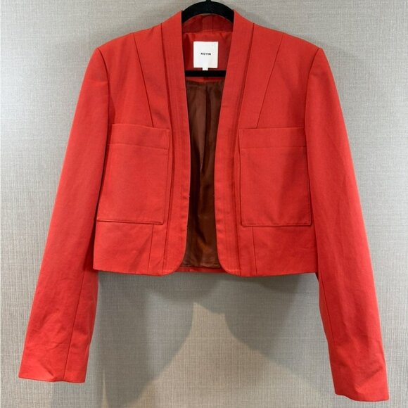 KOTN Orange Short Waisted Cropped Blazer - Picture 4 of 10